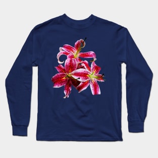 Three Stargazer Lilies Long Sleeve T-Shirt